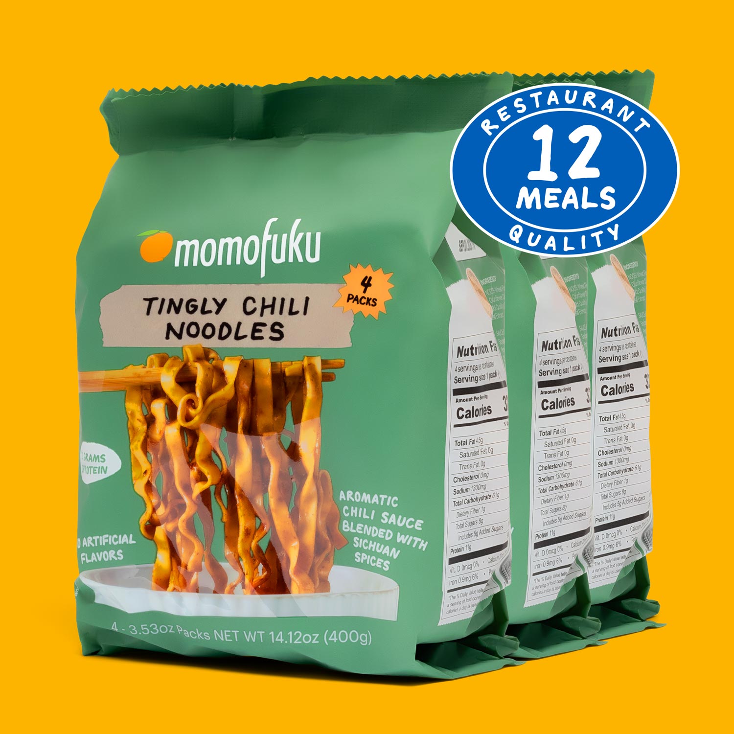 Tingly Chili Noodles | 12 Packs - Bright Touch